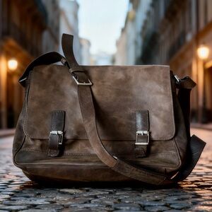Frye Rustic Brown Leather Laptop Bag